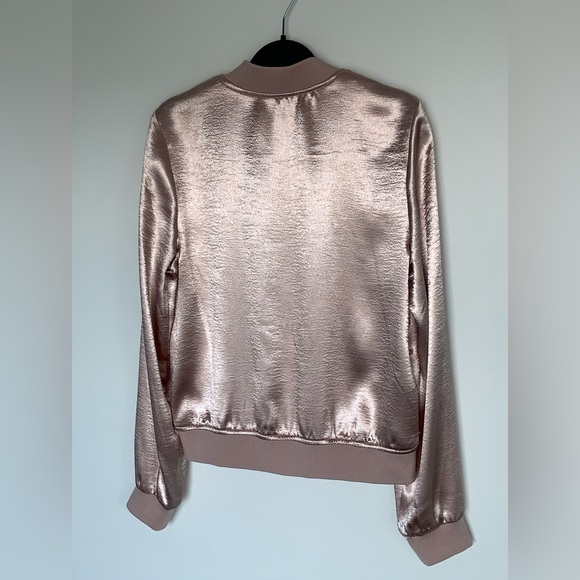 Pink Satin Bomber Jacket - Picture 6 of 10